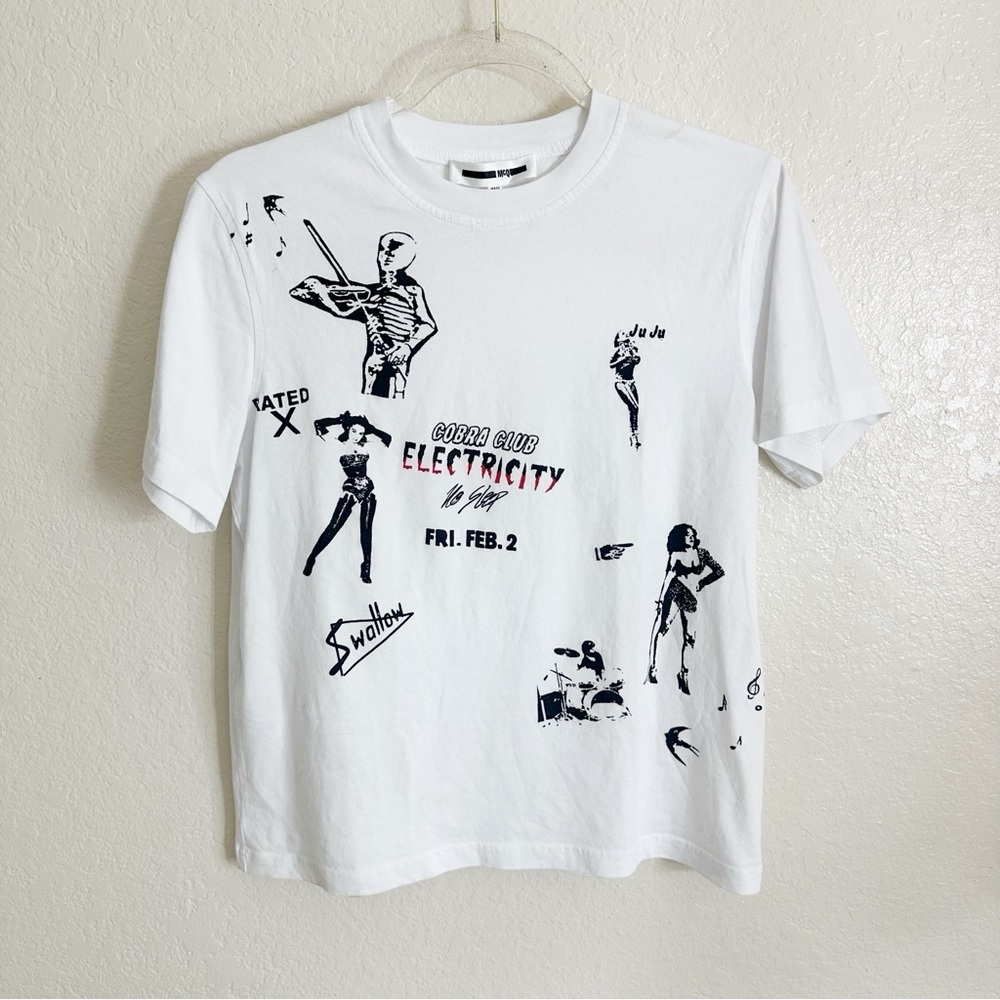 Alexander McQueen MCQ Cobra Club white T-shirt size M - Picture 5 of 8